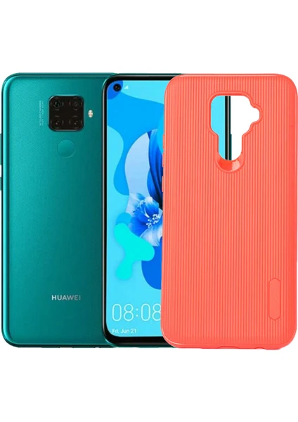 Case 4U Huawei Mate 30 Lite Kılıf Ultra Korumalı Lux Line Silikon Arka Kapak Kırmızı