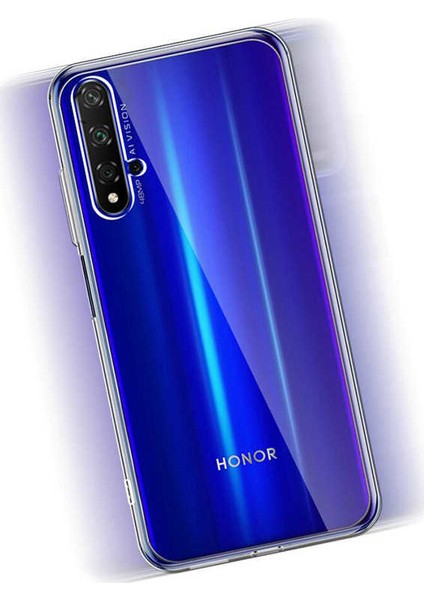 Huawei Honor 20 Kılıf Süper Silikon Arka Kapak Şeffaf