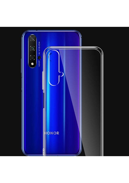 Huawei Honor 20 Kılıf Süper Silikon Arka Kapak Şeffaf