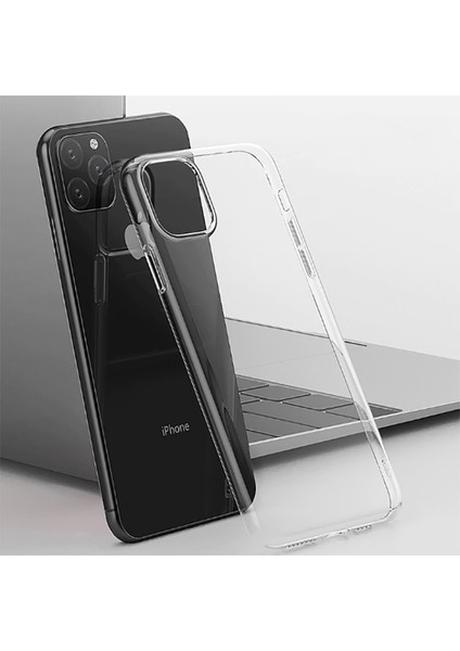 Apple iPhone 11 Pro Max Kılıf Ultra İnce Silikon Arka Kapak İmax Şeffaf