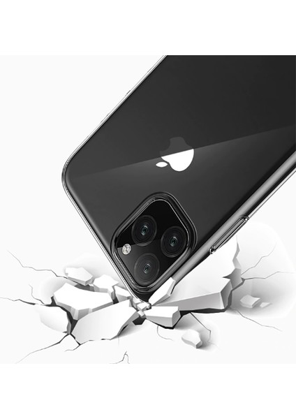 Apple iPhone 11 Pro Max Kılıf Ultra İnce Silikon Arka Kapak İmax Şeffaf