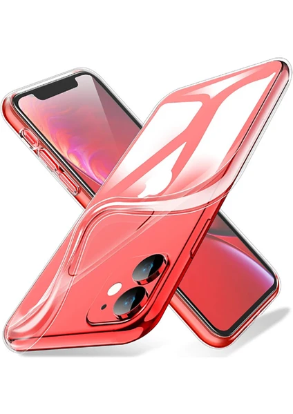 Case 4U Apple iPhone 11 Kılıf Ultra İnce Silikon Arka Kapak İmax Şeffaf