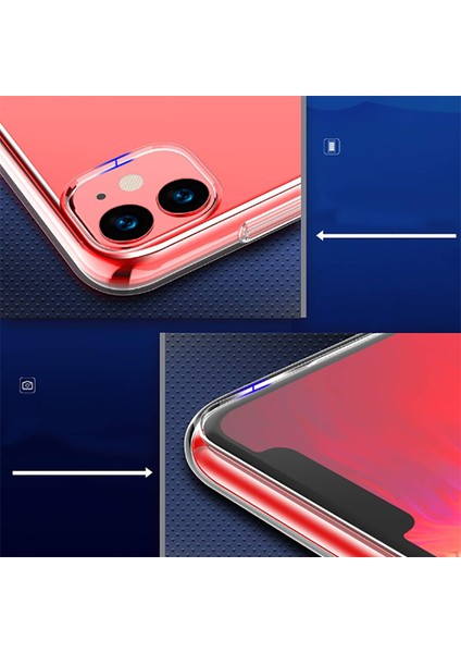 Case 4U Apple iPhone 11 Kılıf Ultra İnce Silikon Arka Kapak İmax Şeffaf