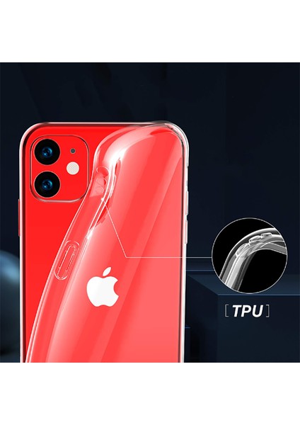 Case 4U Apple iPhone 11 Kılıf Ultra İnce Silikon Arka Kapak İmax Şeffaf