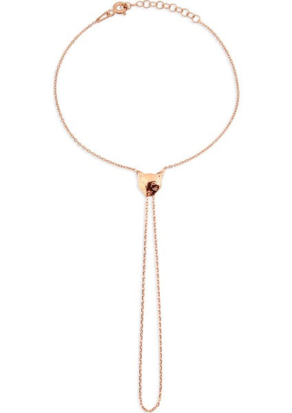 Kedi Motifli Gümüş Şahmeran