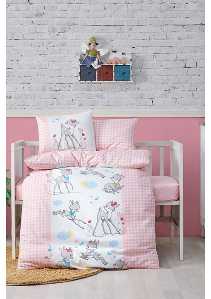 Bebek Nevresim Takımı - Bambi Pembe