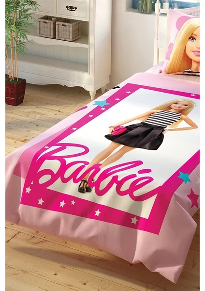 Lisanslı Tek Kişilik Nevresim Takımı - Barbie Çek Canlandır