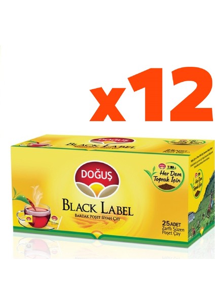 Black Label Poşet Çay 25li 12'li Set