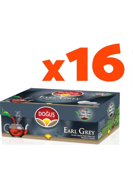 Earl Grey 48'li Poşet Çay 16'lı Set