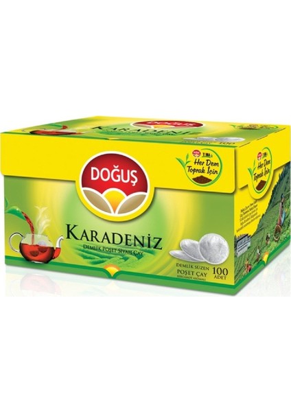 Karadeniz Poşet Çay Demlik 100'lü 16'lı Set