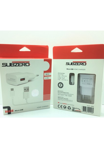 SG12 2.1A Micro USB Seyahat Şarj Cihazı
