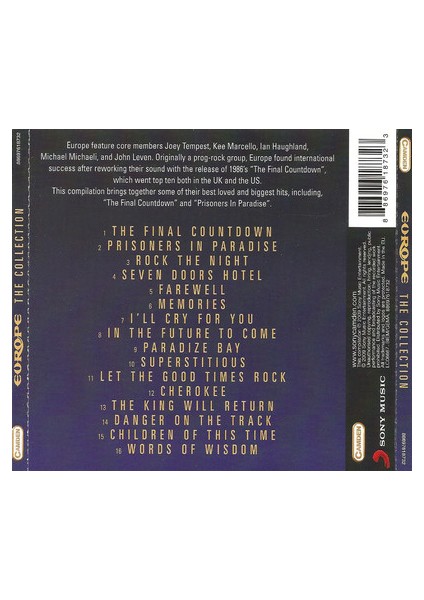 Europe ‎– The Collection CD