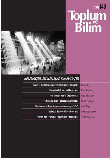 Toplum Ve Bilim Sayı 149