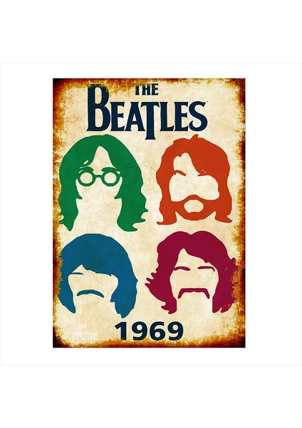 Ahşap Tablo The Beatles Posteri