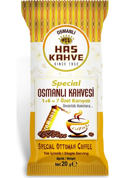 Tek İçimlik Special Osmanlı Kahvesi 12'li 20 gr