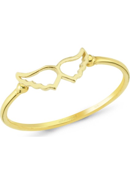 Altınsepeti Feriha Melek Kanatlı Altın Yüzük AS16YZ