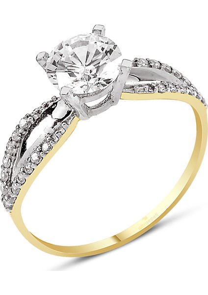 Altınsepeti Zirkon Taşlı Altın Yüzük AS8Y54