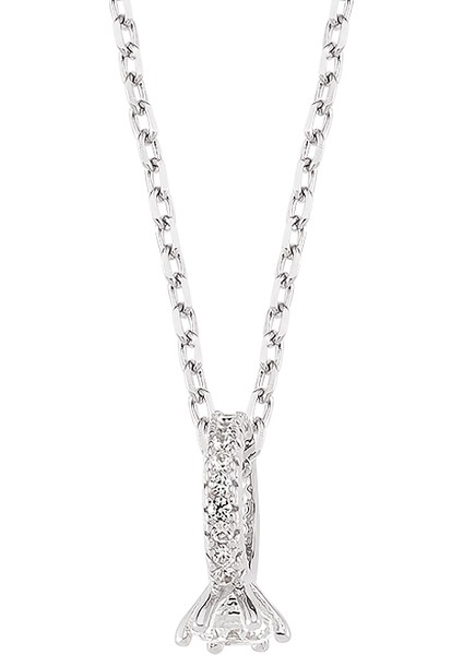 Gümüş Tektaşlı Teklif Kolyesi G803Kl