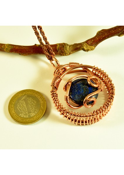 El Yapımı Lapis Lazuli Kristali Kolye