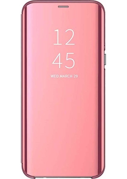 Samsung Galaxy A2 Core Kapaklı Kılıf Aynalı Rose Gold