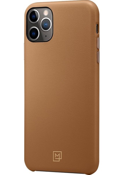 Apple iPhone 11 Pro Max Kılıf La Manon Câlin Premium Deri Tasarım Cafe Brown - 075CS27067