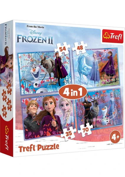 Puzzle Frozen 2 Journey Into The Unknown 4 In 1 Puzzle (35+48+54+70 Parça)