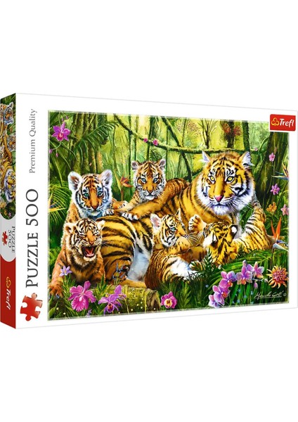 Puzzle Familyf Of  Tıger 500 Parça Puzzle