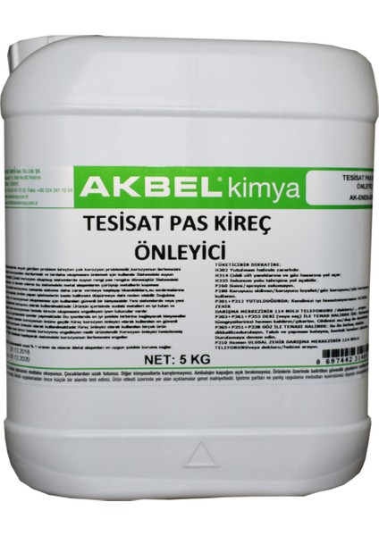 Tesisat Pas Kireç Önleyici 5 kg