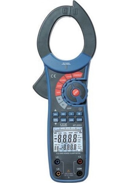 DT3353 Kilowatt kilovar kosinüsfi trifaze Ölçer Clampmeter