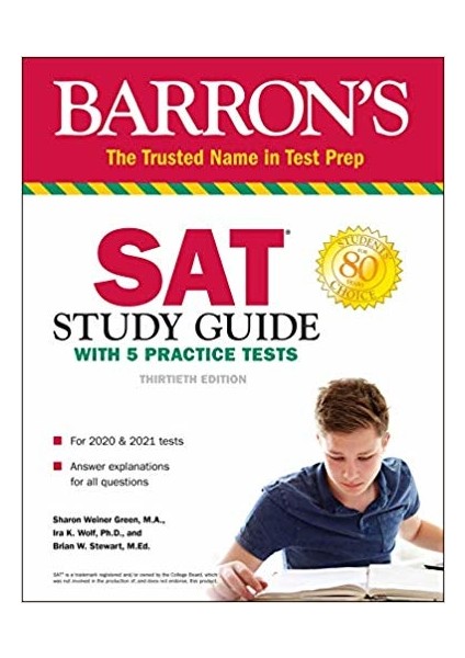 Sat Study Guide with 5 Practice Tests