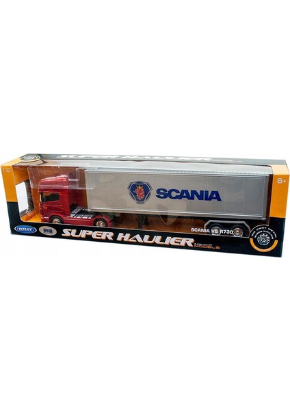 Metal Scania V8 R730 Dorseli Tır 1-32 Ölçek 55 Cm