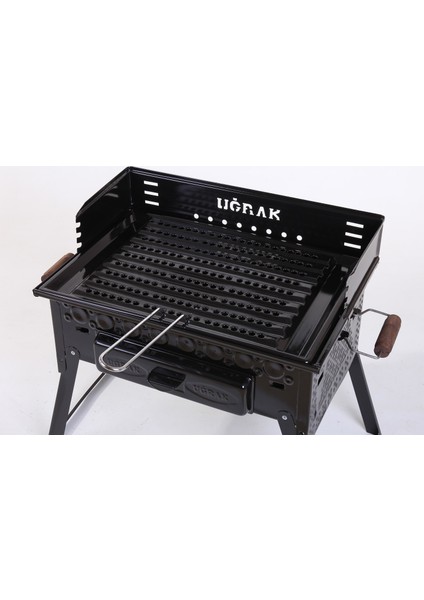 502 Çift Izgaralı Köz Çekmeceli Emaye Katlanır Mangal fiyatları