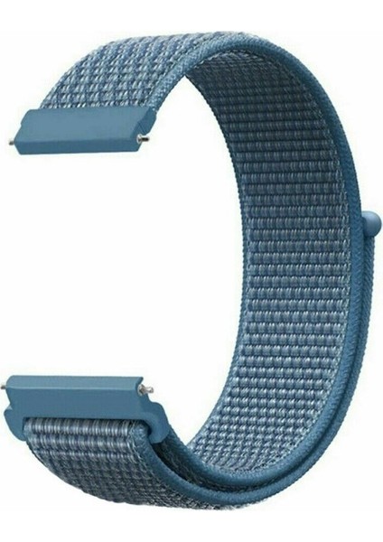 Amazfit Gts 2 Mini İçin Uyumlu Spor Dokuma Kordon Duman Mavi(Cape Cod Blue)