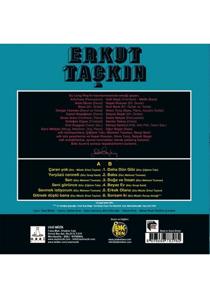 Erkut Taçkın - Beyaz Ev - Plak