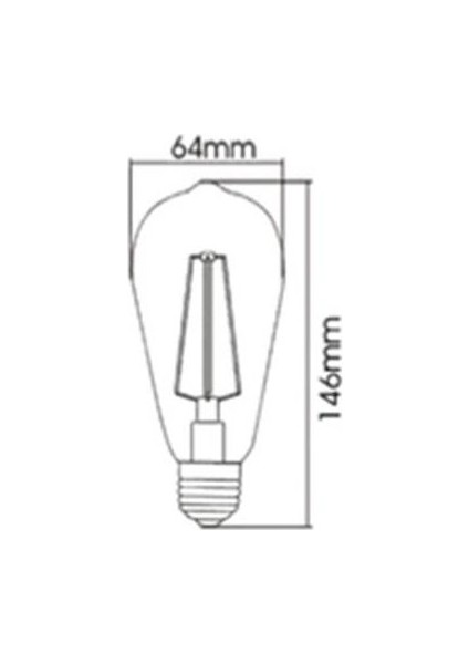 Rustik LED Ampül Flamanlı 6W E-27 - Bb 46 - 00620