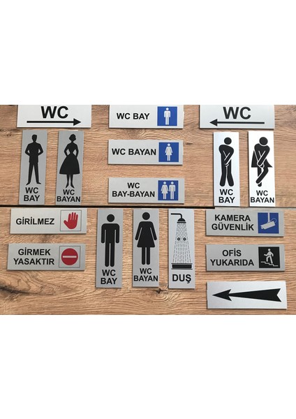 Se -Dizayn Wc Tuvalet Tabelası Kapı Yönlendirme Levhası 15 CM X 5 CM