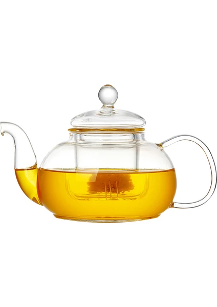 Süzgeçli Cam Demlik Tea Pot 600 ml