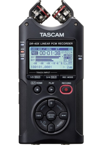 DR-40X 4-Kanal Ses Kayıt Cihazı ve USB Ses Arabirimi