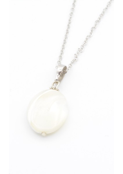 Hakiki Doğal Beyaz Sedef Kolye Ucu 1.kalite