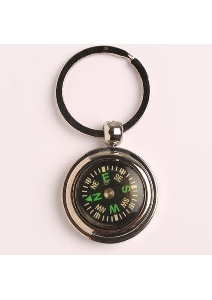 Pusulalı Çelik Anahtarlık-Metalik Renk