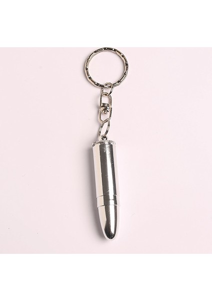 Mermi Figürlü Metalik Renk (Çelik) Anahtarlık