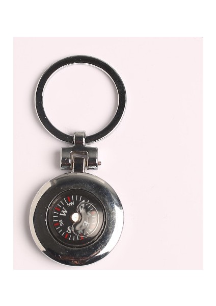 Pusulalı Çelik Anahtarlık-Metalik Renk