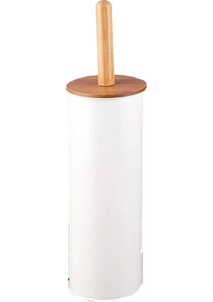 THN-63034 Bambu Saplı Tuvalet Fırçası Beyaz