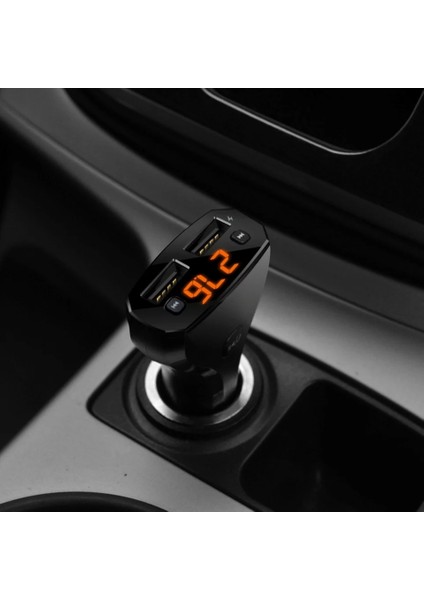 Linktech LCD Bluetooth Fm Transmitter 2,4 Mah Hızlı Şarj Destekli