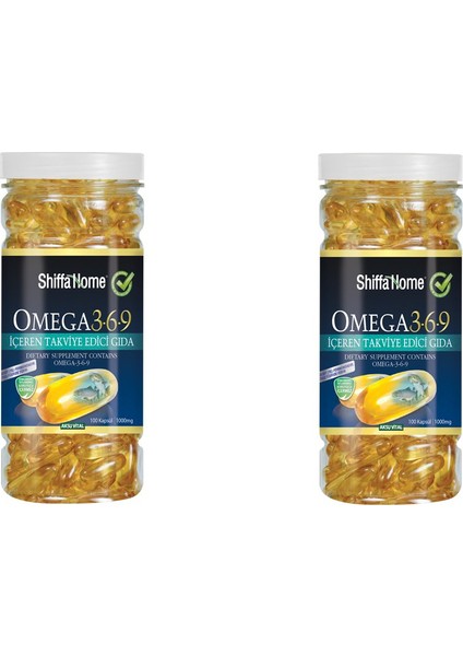 Shiffa Home Omega 3-6-9  100 Softjel 1000 mg 2'li