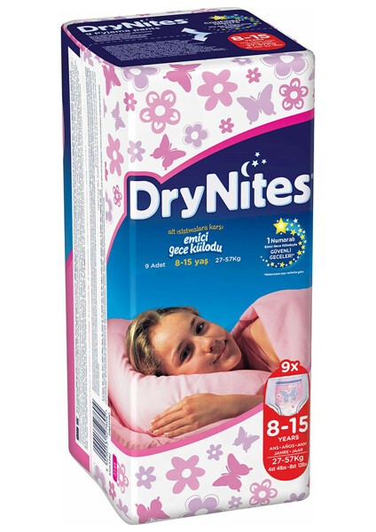 Huggies DryNites Large Kız Külodu 9'lu