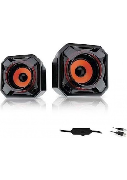 e SPV910 5W Güçlü Ses Extra Bass Hoparlör Speaker 1+1