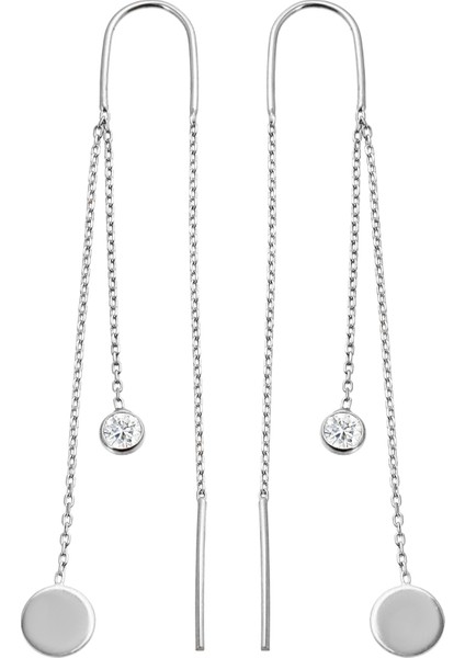 Gümüş Tasarım Zincir Küpe fiyatları