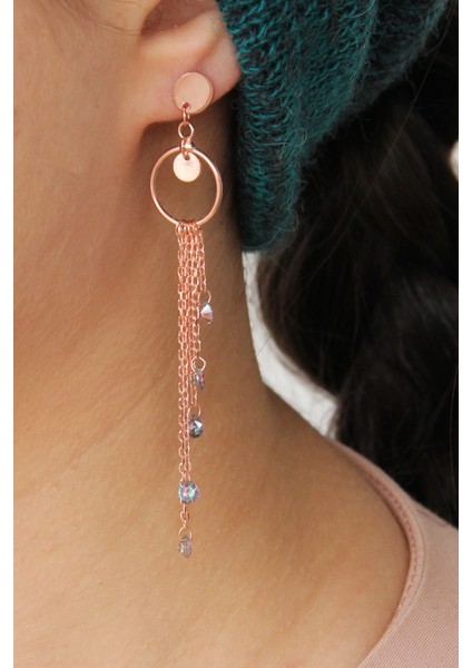 Çok Zincirli Gümüş Tasarım Küpe fiyatları