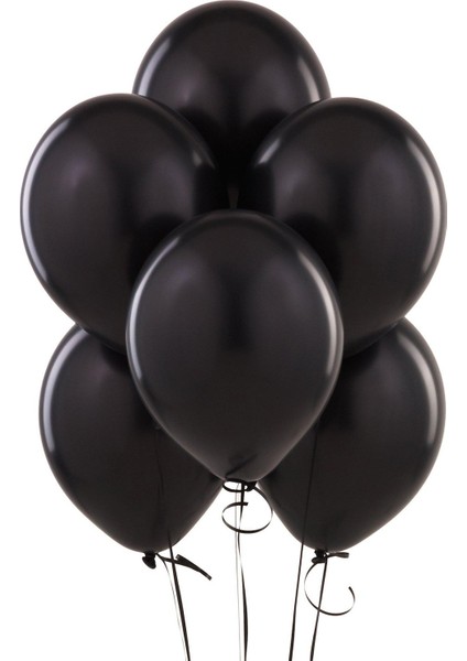 Siyah Latex Balon (50 Adet)